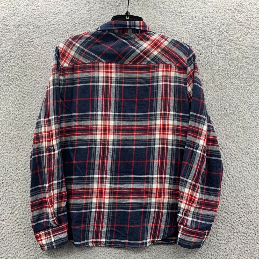 ATMOSPHERE Shirt Womens Size 10 Plaid Button Up Blouse Top Long Sleeve Blue - Picture 2 of 8